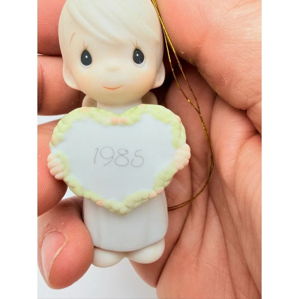 Precious Moments Christmas Ornament God Sent His Love Dove Production Mark 1985